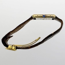 CARTIER 590005 Must tank WATCH Ivory GF/leather QZ 2