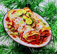 ENCHILADA Ornament - Mexican Food Enchiladas Themed Christmas Ornament
