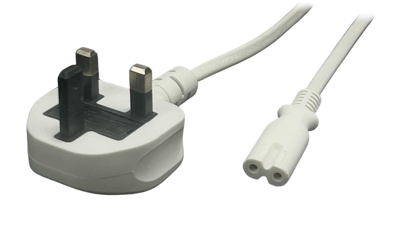 Power Cable UK AC-UK IEC C7 - POSAC-C7UK18WH White 1.8m /T2UK