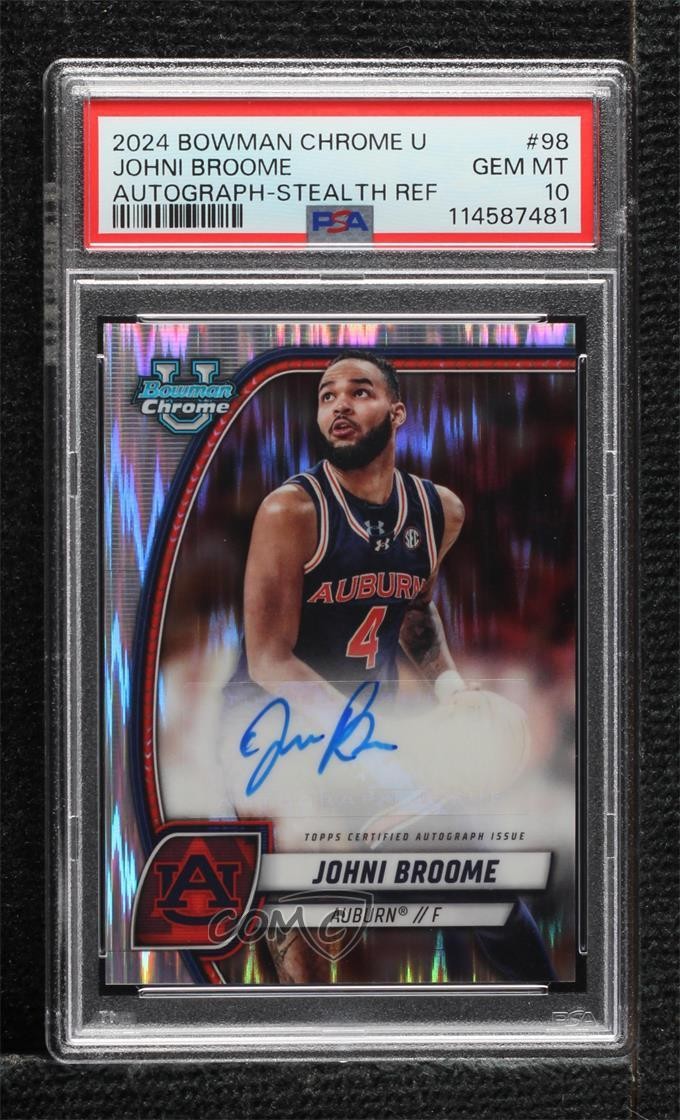 Johni Broome #98 2024-25 Bowman University Chrome Sapphire Basketball Base Sapphire