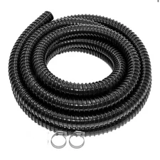 Pond Tubing 1” × 10FT Length, Black Corrugated Flexible Reinforced PVC Hose