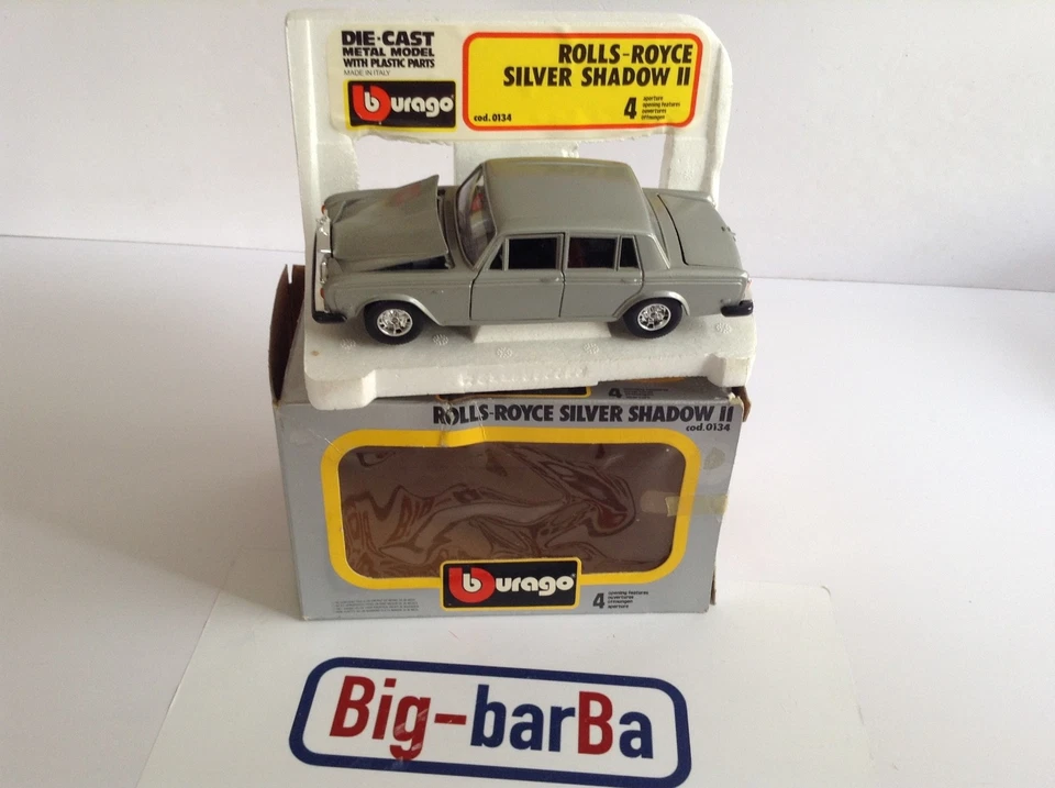 🔥Lot vintage🚗 BBURAGO ROLLS-ROYCE SILVER SHADOW II 1:24 🍂 SPETTACOLARE 🍂☕ - Immagine 2 di 4