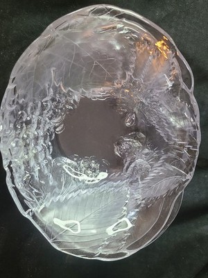 Set of 4- Studio Nova Crystal Berries Bowl, Grapes and Strawberries Pattern