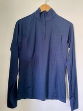 Ariat Tek Long Sleeve Womens Navy 1/4 Zip Riding Shirt M