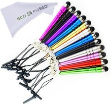 Stylus Pen Bundle 12 Pack/Short Pens with 3.5mm Jack Multicolor