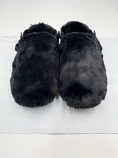 NIKE Women  s Size 8 Black Faux Fur Mule Slippers Heel Strap