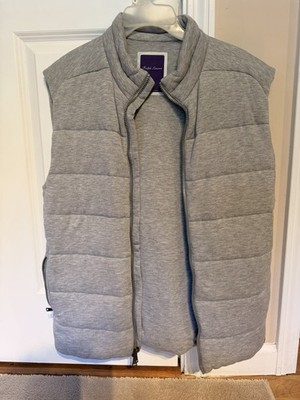 Ralph Lauren Purple Label Men s Gray Quilted Puffer Vest Full Zip XL