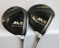 (2) TaylorMade M2 Fairway Wood 3HL & 5 Ti RH W/ Mamiya & M2 Reax Shafts