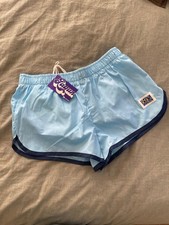 VTG Laguna Sportswear Swim Trunks Shorts 70s 80s Blue Retro Men s L Dolphin Hem