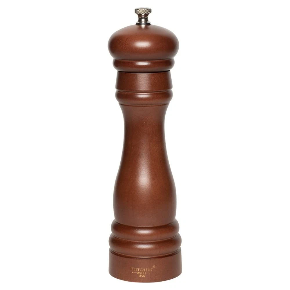 Fletchers' Mill Federal Pepper Mill, Walnut Stain - 8 Inch, Adjustable Coarse...