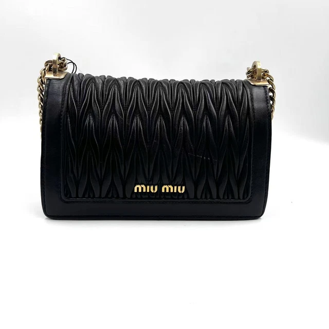 10.23 014 Miu Miu Matelassé Nappa Leather Shoulder Bag