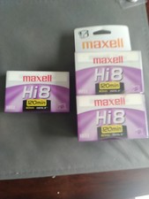 Maxell P6-120 Hi 8 120 min Video Cassette New Sealed 5 Tapes