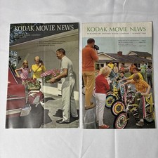 Pair of Vintage 1960s Kodak Movie News Booklets Eastman Kodak Spring Summer 1968