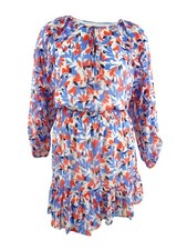 Lauren Ralph Lauren Women's Plus Floral Georgette Dress (20W, Blue/Orange)