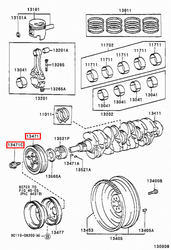 Genuine Hilux LN110 LN109 LN108 2L 3L Harmonic Damper Balancer Pulley w Bolt - Picture 17 of 20