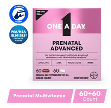One A Day Prenatal Advanced Multivitamin DHA Folic Acid Iron 60 60 Tabs