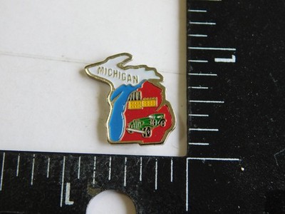 MICHIGAN STATE MAP TRAVEL PIN | eBay