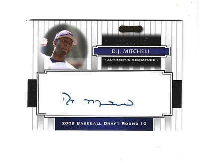 2008 Razor Signature Series #146 D.J. Mitchell AU/1499 NEW YORK YANKEES