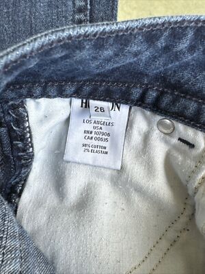 Hudson Jeans Boot Leg Signature Logo Flap Pockets Zip Dark Hudson Jeans Boot Leg Signature Logo Flap Pockets Zip Dark