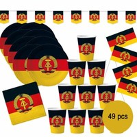 Ddr Party-Set Tisch-Deko FüR 8 Personen 49-Tlg. Party-Deko Mottoparty