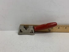 Vintage Eversharp Knife Sharpener Pull Through  Wood Handle Painted RED A004