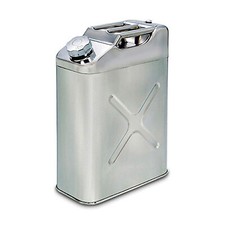 JJC Screw Cap Stainless Steel Fuel/Petrol/Diesel Jerry Can -Racing/Rally- 20 Ltr
