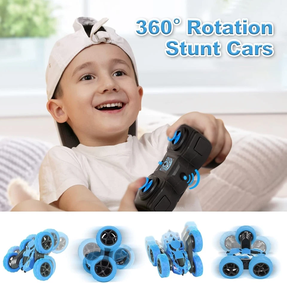 Ferngesteuertes Auto 90 Min ab 6 Spielzeit 2.4Ghz Doppelseitig 360° RC C150 - Bild 3 von 4