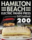 Hamilton Beach Electric Panini Press Grill Locking Lid Opens 180