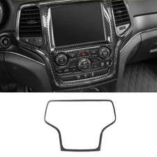 Carbon Fiber Dashboard Navigation Cover Trim Bezels for Jeep Grand Cherokee 14+