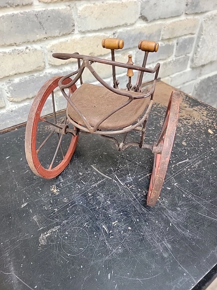 Antiguo triciclo de seguridad no válido Leicester del siglo XIX muestra de metal raro Foto 3 de 4