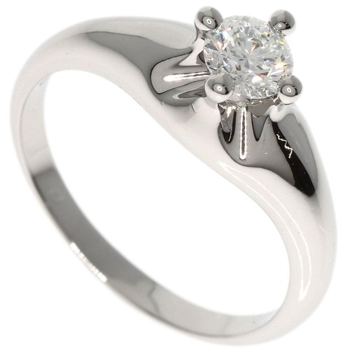 BVLGARI Ring Corona Solitaire Diamond Platinum PT950