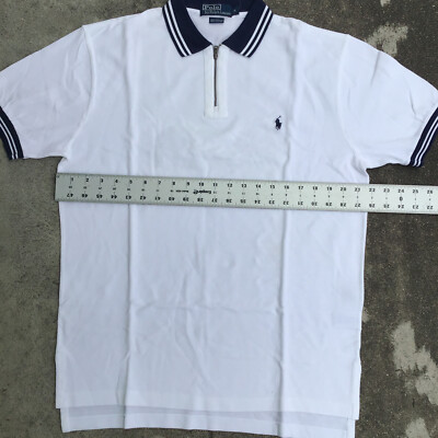 POLO RALPH LAUREN SHORT SLEEVE SHIRT ラルフ NWT Polo Ralph Lauren Men Medium 1/4 Zip Short Sleeve Polo Shirt
