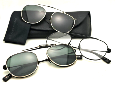 New JOHN VARVATOS Eyeglasses V176 52-19 Black Frames w/ Gold