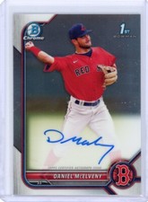 2022 Bowman Chrome Daniel McElveny #CPA-DMY PRC AUTO RED SOX