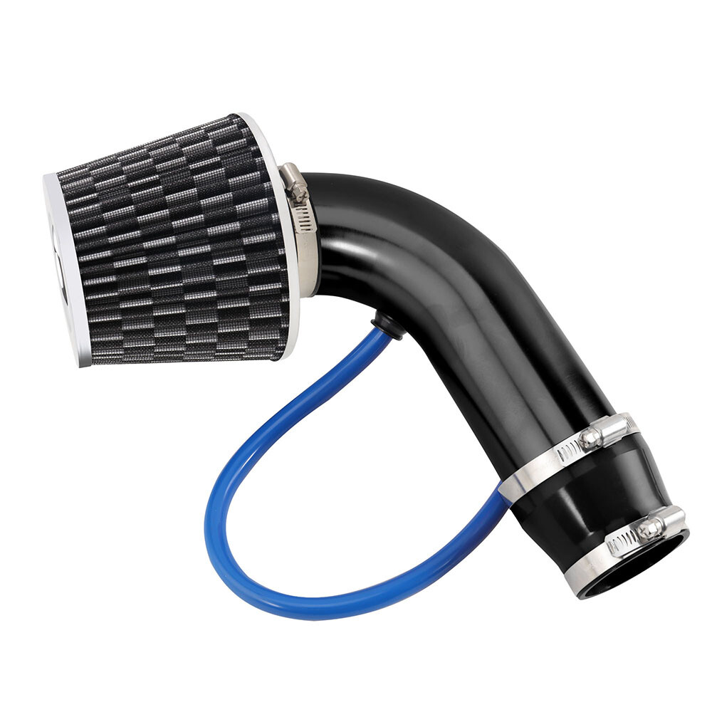 3Inch Black Cold Air Intake Filter Induction Kit Pipe Power Flow Hose System
