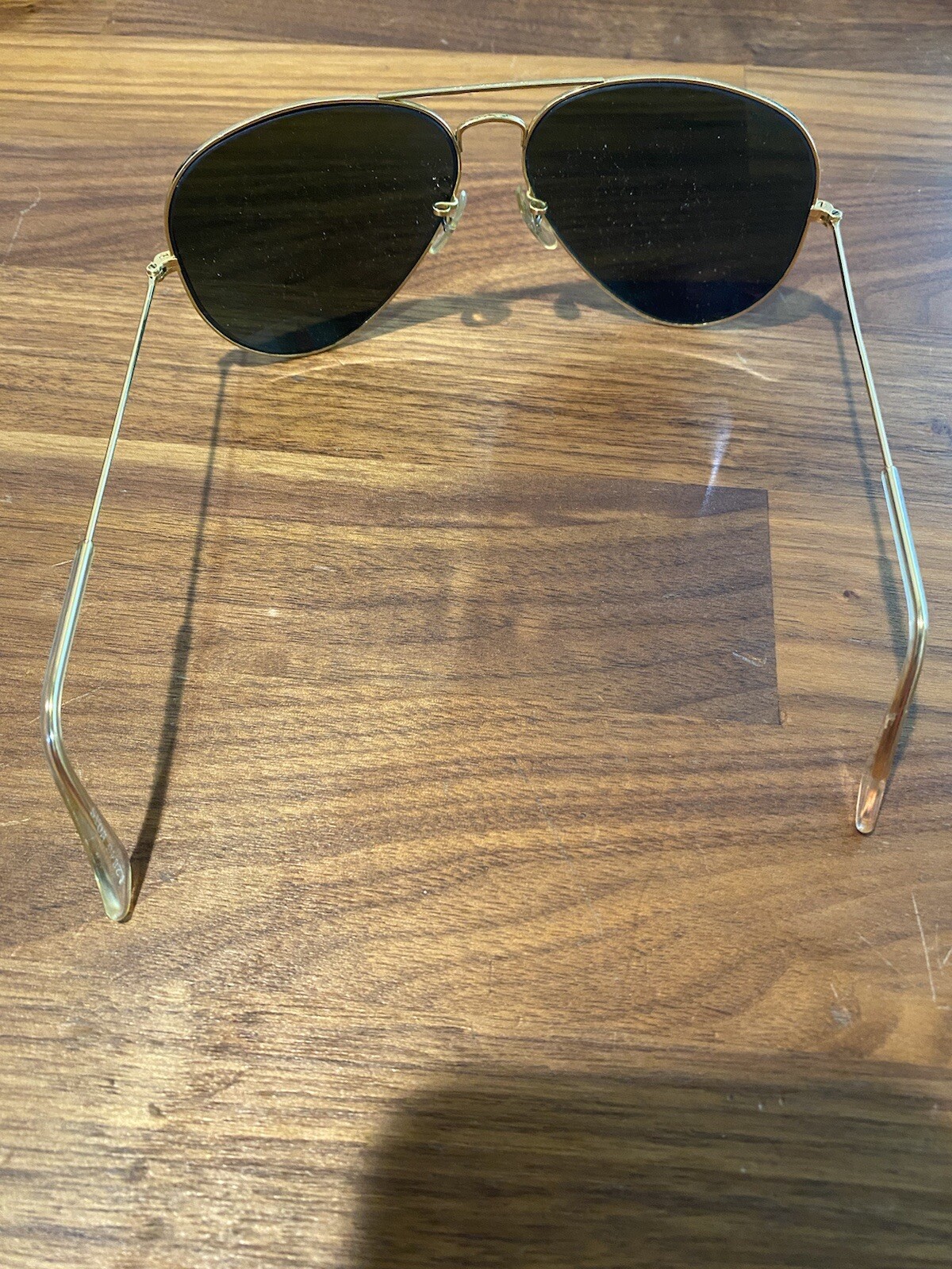 Ray Ban RB 3026 L2846 Aviator Large Metal Gold Green Sunglasses 62-14