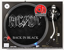 AC/DC Back In Black - 7"-12" DJ slipmat for LP turntable record 