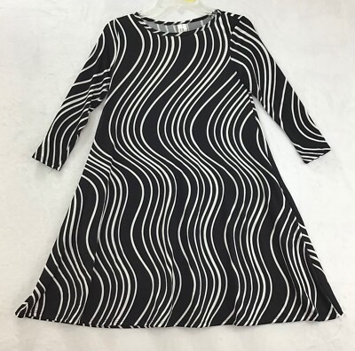brea dress honey and lace Piphany Honey & Lace / Brea Dress / MOD Wavy Lines Stretch Fit & Flare /  Size XS