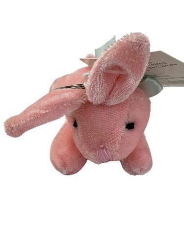 PORTA CHIAVI PELUCHE ELEFANTE ORSO CONIGLIO PAPERA CM 10 ANELLO IN ACCIAIO - Picture 3 of 5