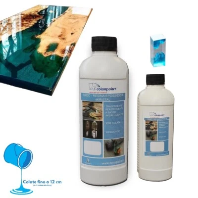 RESINA EPOSSIDICA PER COLATA TRASPARENTE 4KRYSTAL BICOMP. 1,6 KG (A+B)