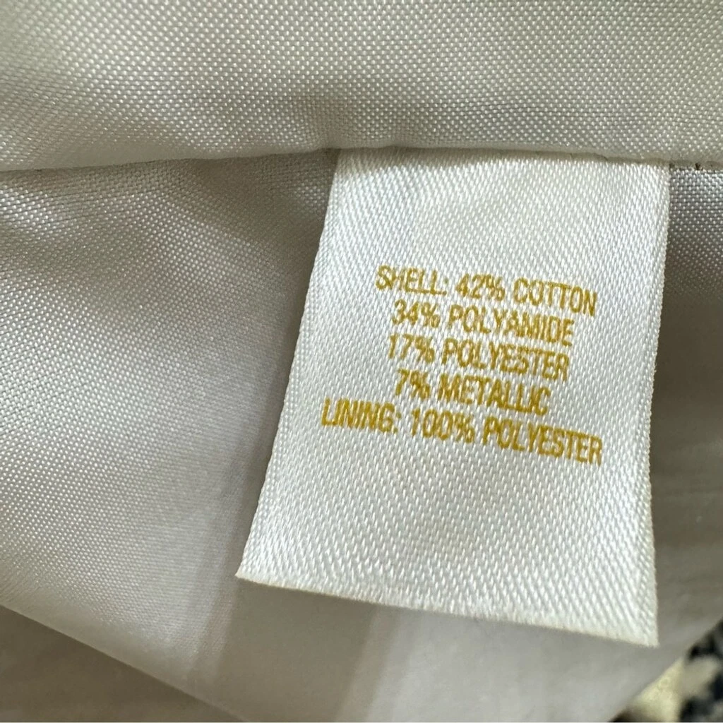 Abito Kate Spade oro metallizzato tweed Heleen taglia 12