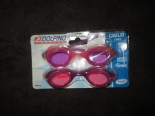 Dolfino Premier Children's 2 Pack Swimming Goggles Latex Free UV400 Protection