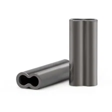 Pack of 100 TACKLEWORKS Double Copper Leader Sleeve Crimps 1.0mm 60-100lb -Black