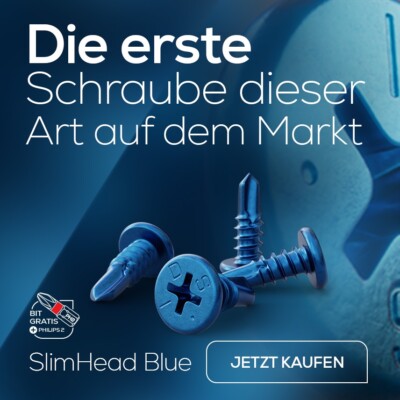 IDS Selbstbohrende Schrauben SlimHead Blue 4,2x12mm Profilverbindungsschrauben