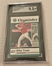 2020 Panini Chronicles Mike Trout Green 1/5 Made Card #1 SGC 9.5 MT+  G000929