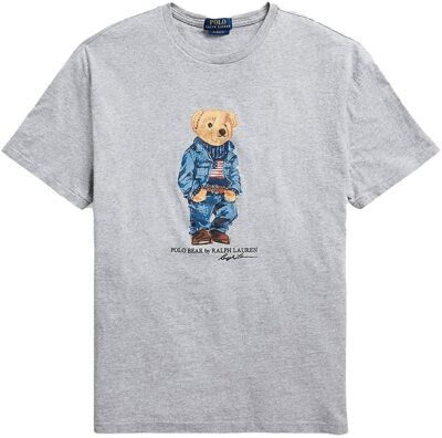 Polo Ralph Lauren Mens Limited Polo Bear T-Shirt AVIATOR Navy GREY NEW NWT  L LRG