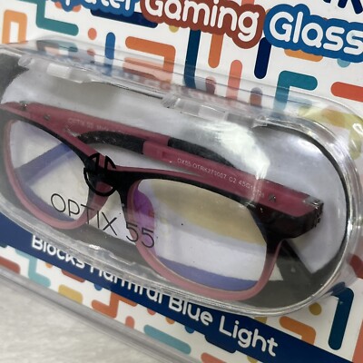 KIDS Optix 55 Blue Light Blocking Glasses Reduce Glare Eye Strain Computer Gamer