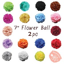2pcs 7" Kissing Flower Ball Wedding Silk Rose Party Pomander Party decoration
