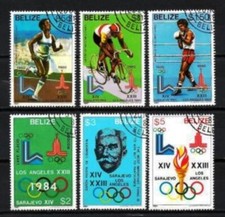 Jeux Olympiques Ete Belize 1981 (1) Yvert n°527 à 532 oblitérés