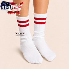 1/6 White Red Stripe Socks For 12" Hot Toys Phicen Female Male Figure Doll